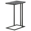 Vicente Marble Top C-Shaped Sofa Side Table Green