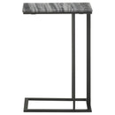 Vicente Marble Top C-Shaped Sofa Side Table Green