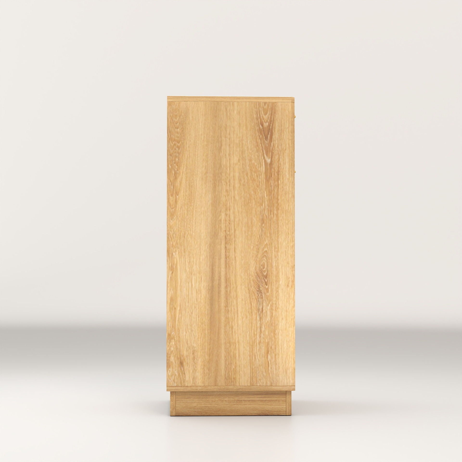 Tilt Out Trash Can Cabinet With Wave Textured Drawer & Pull Out Bin