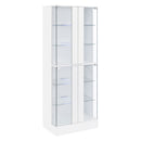 Cabra 4-door LED Curio Display Cabinet Black High Gloss