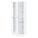 Cabra 4-door LED Curio Display Cabinet Black High Gloss