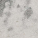 Malthe Round Marble Top Accent Side White and Antique Gold