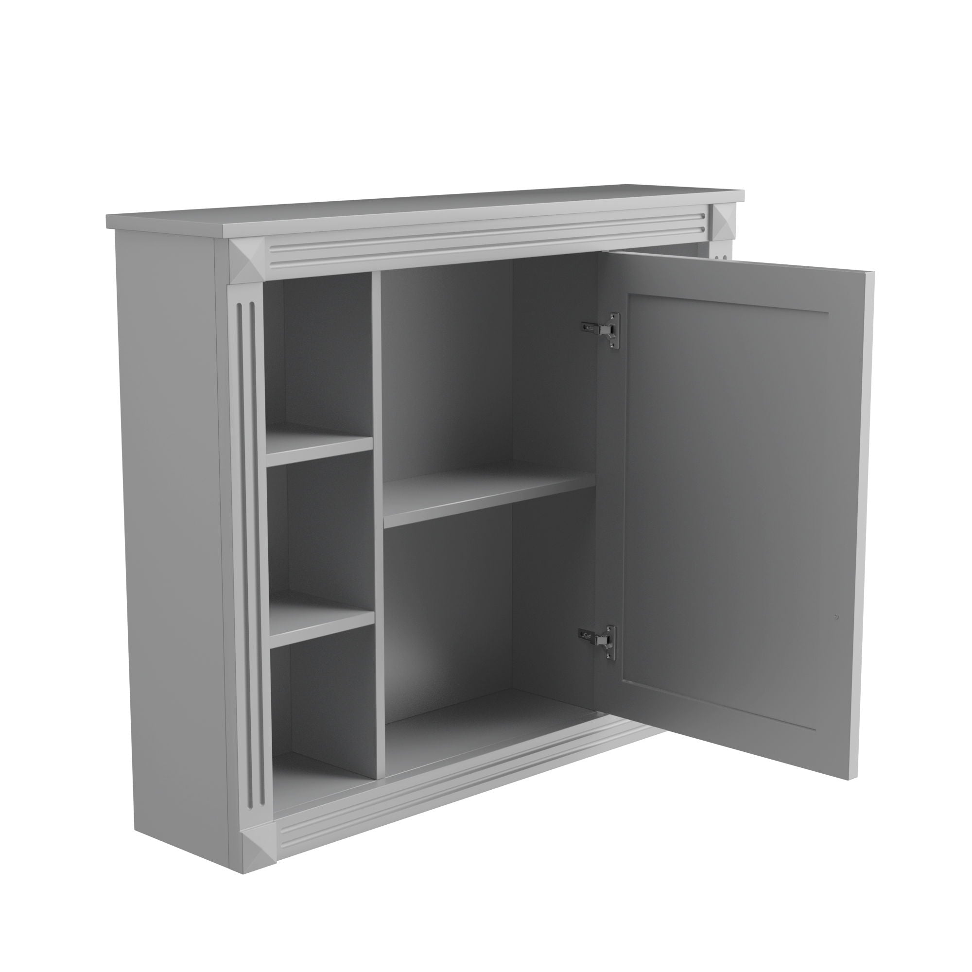Bathroom Vanity With Top Sink, Mirror Cabinet, 2 Soft Closing Doors & 2 Drawers