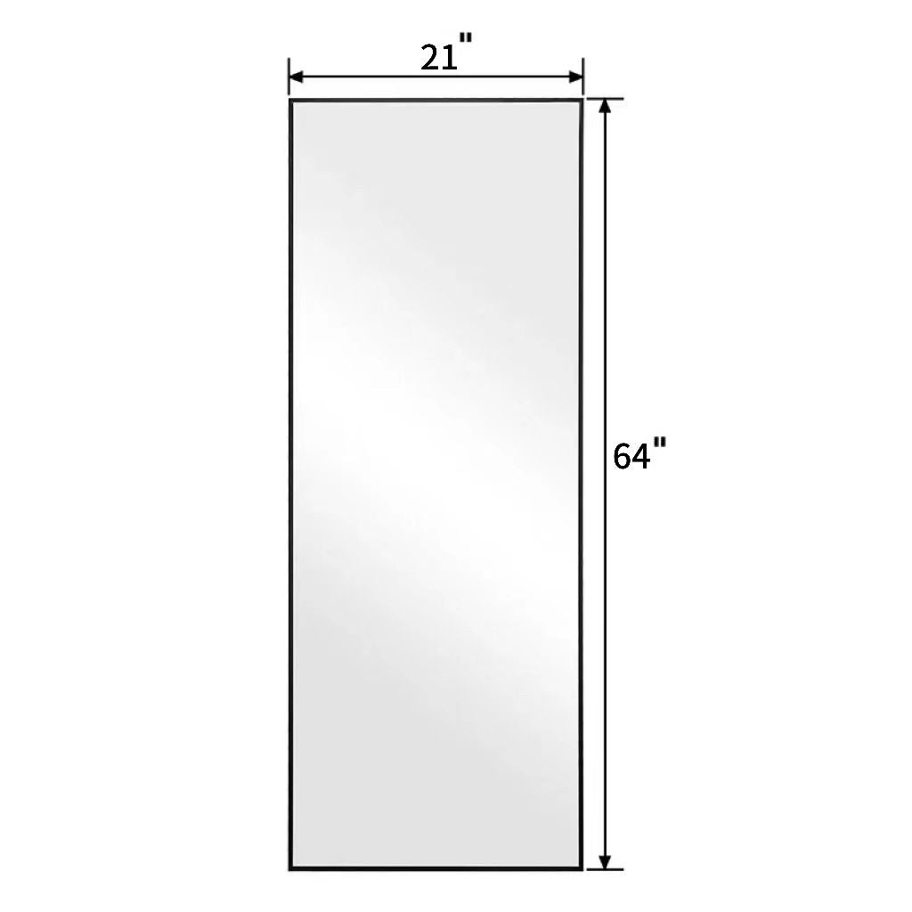 Full-Length Vertical Mirror With LED Light, Dimming Wall Mirror With Frame