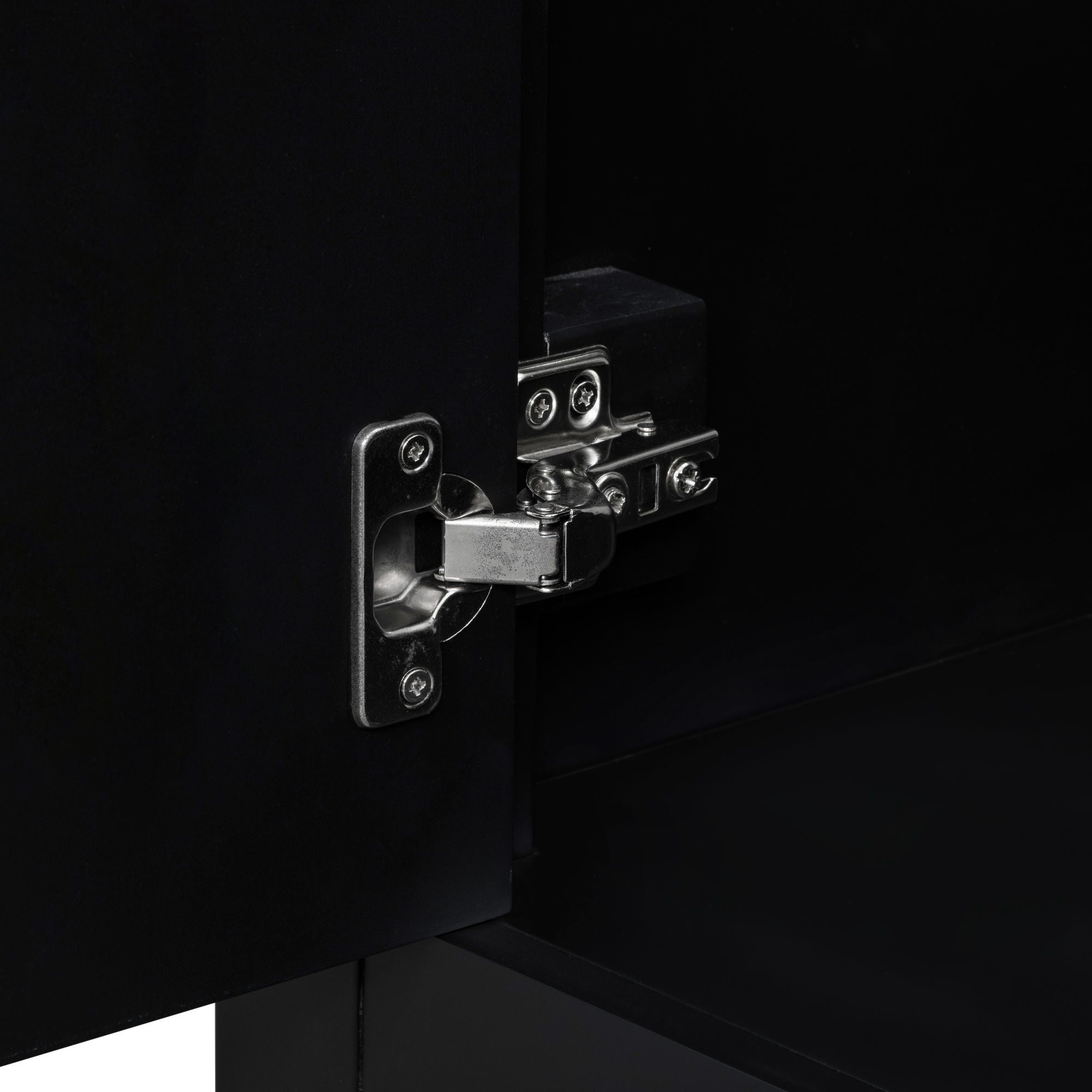 Modern Bathroom Vanity Base Only, 2 Doors And 3 Drawers