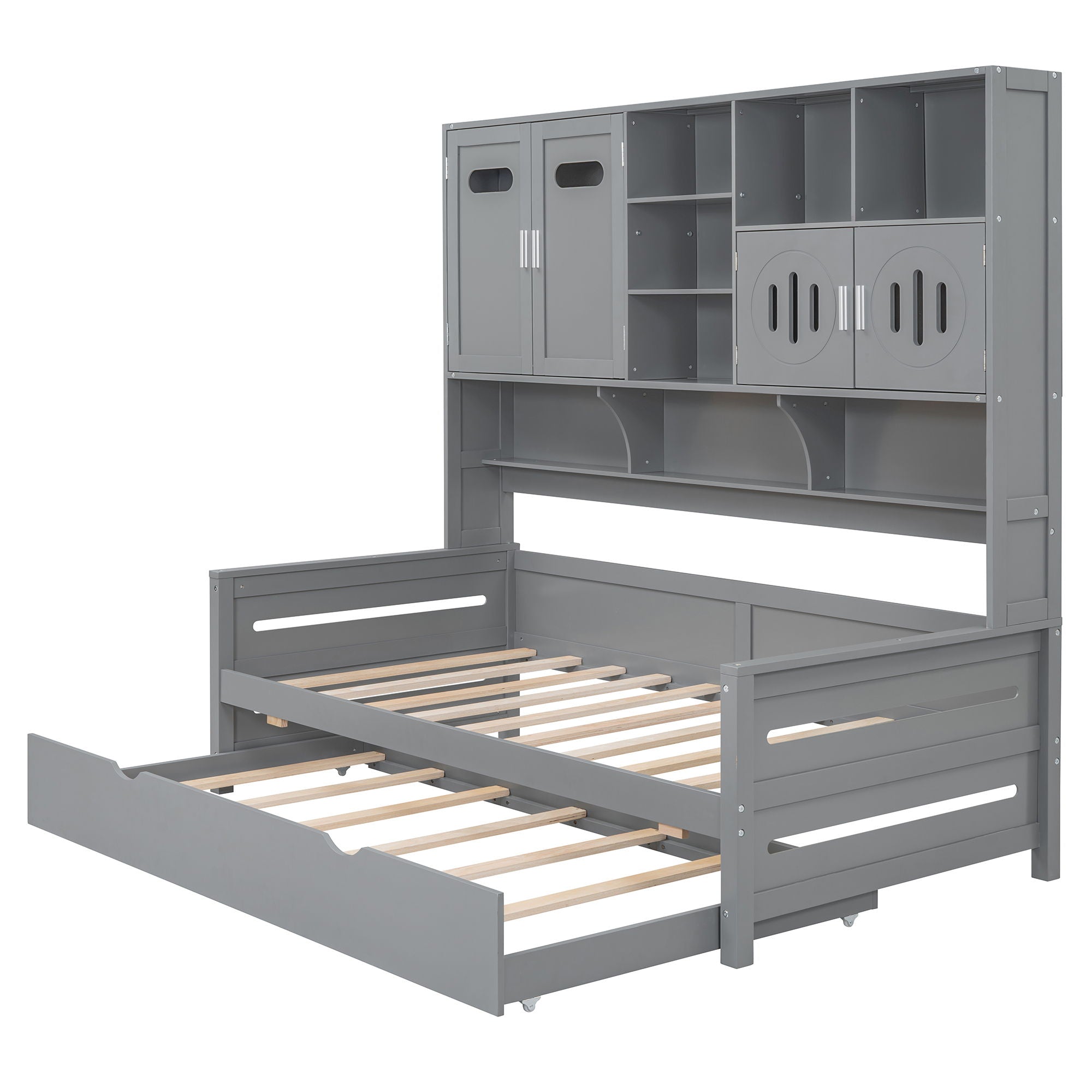 Daybed & All-In-One Cabinet And Shelf