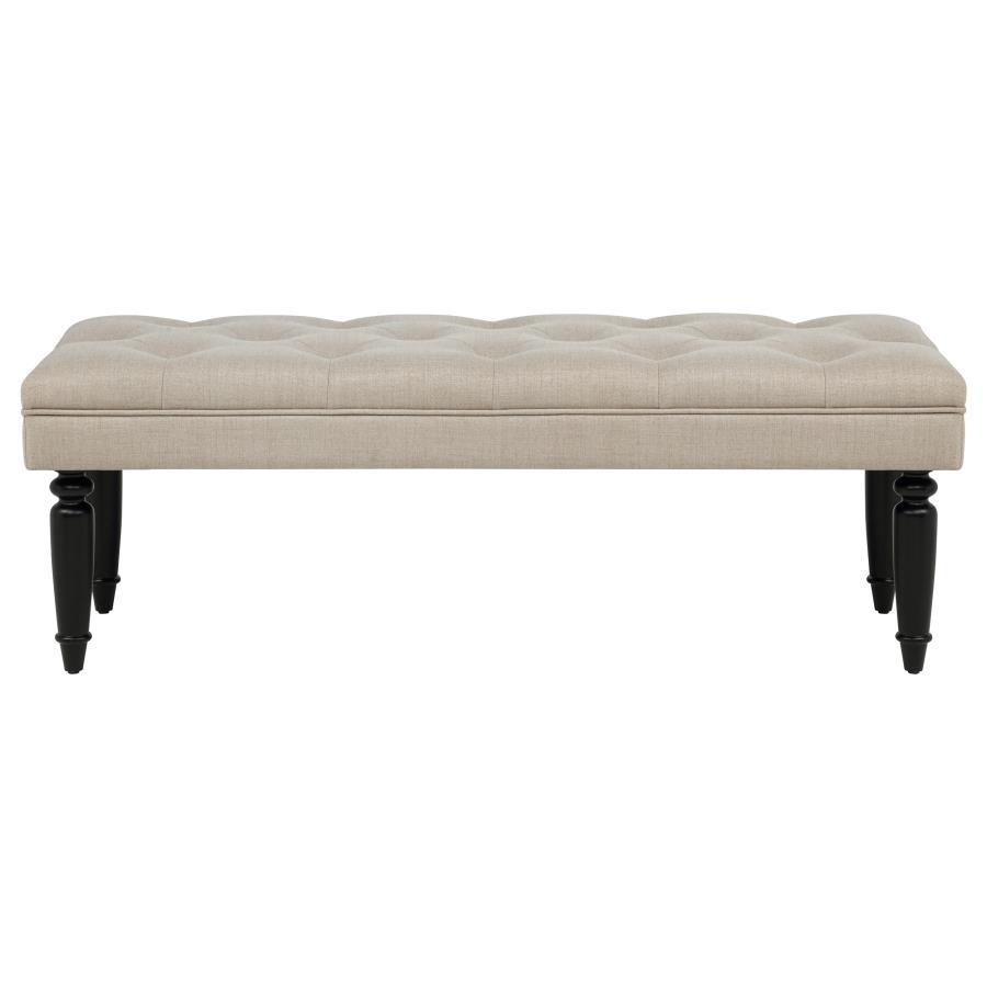 Marsha - 52" Upholstered Entryway Accent Bench - Latte