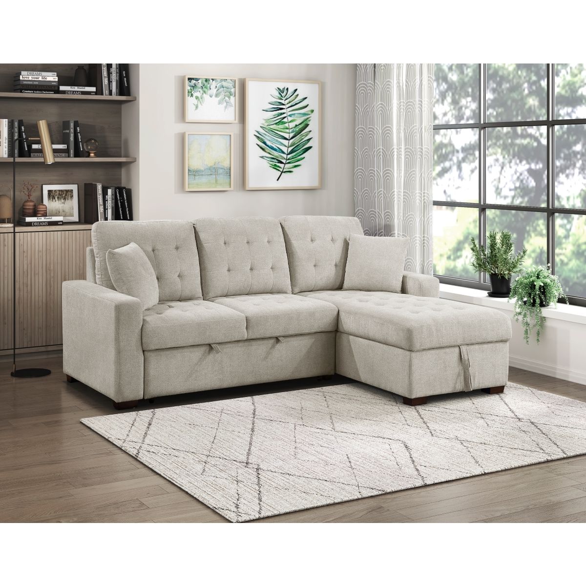 Waitsfield - Sectional With Chaise, Pull-Out Bed And Hidden Storage
