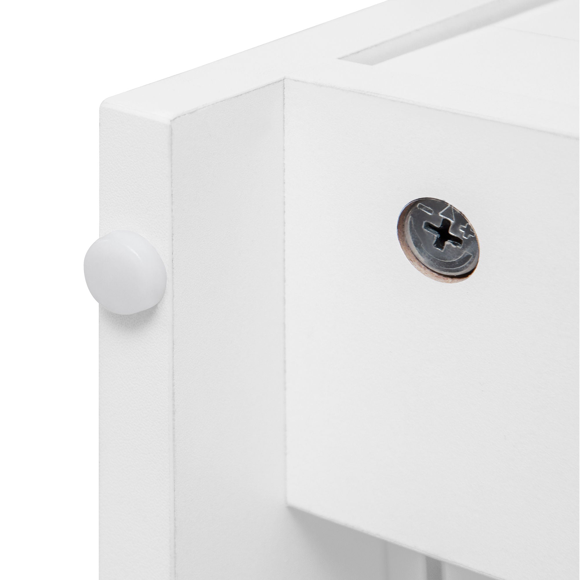 Wardrobe With 3 Drawers High Wardrobe Armoire With Rattan For Living Room Organizer - White