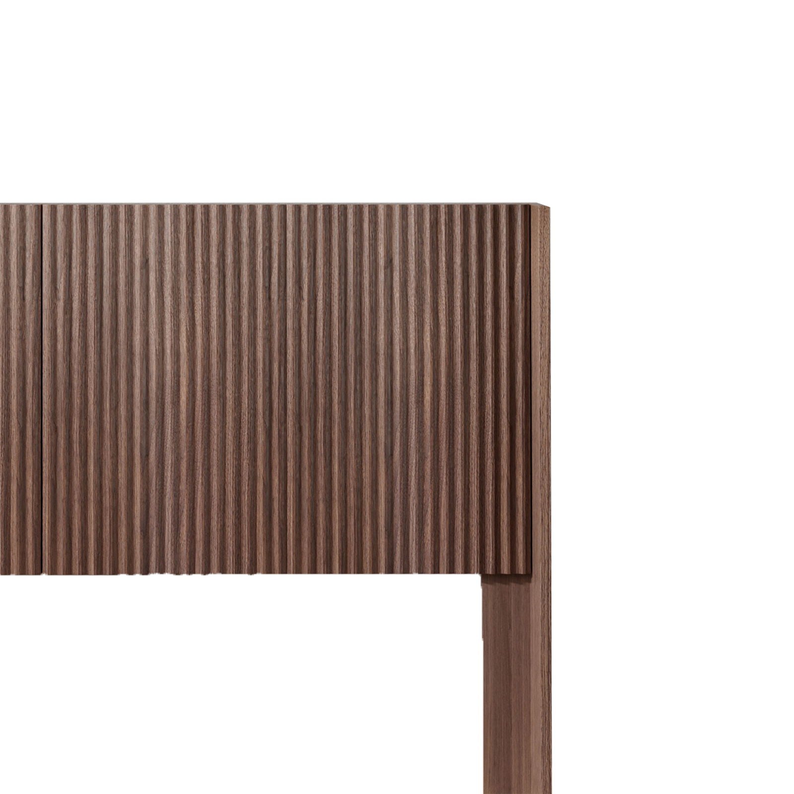 Queen Headboard Only, Fluted Panel Design - Walnut