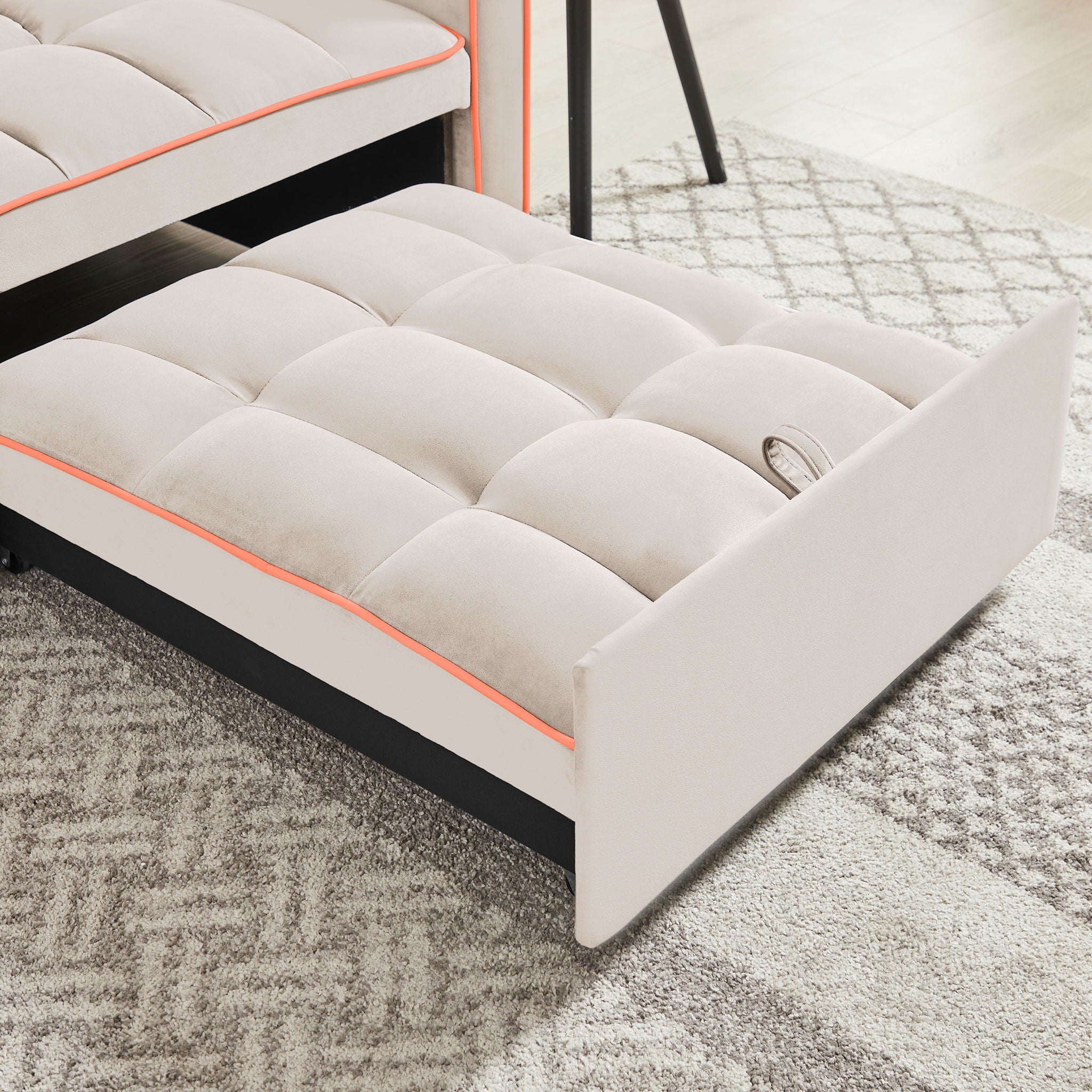 Modern 3 In 1 Sofa Bed Chair, Adjustable Recliner