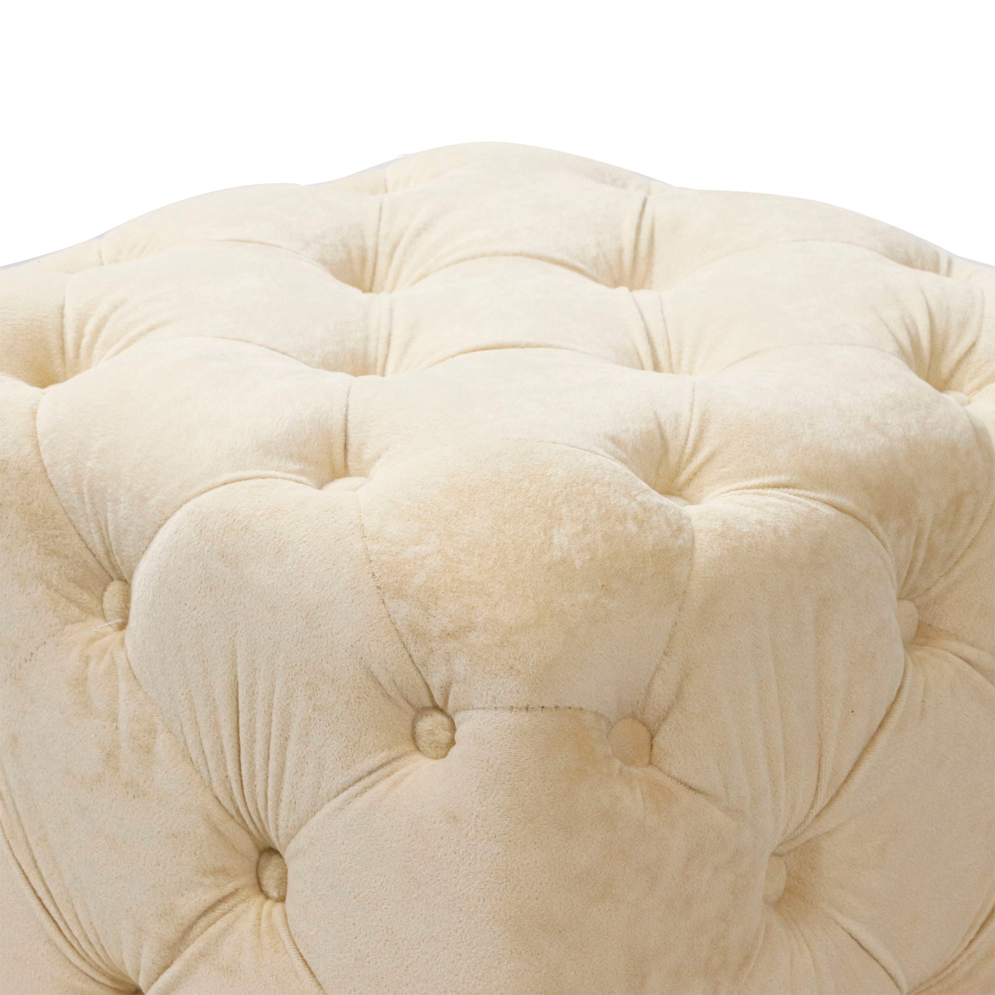 Modern Upholstered Ottoman, Exquisite Small End Table, Soft Foot Stool, Dressing Makeup Chair, Comfortable Seat For Living Room, Bedroom, Entrance
