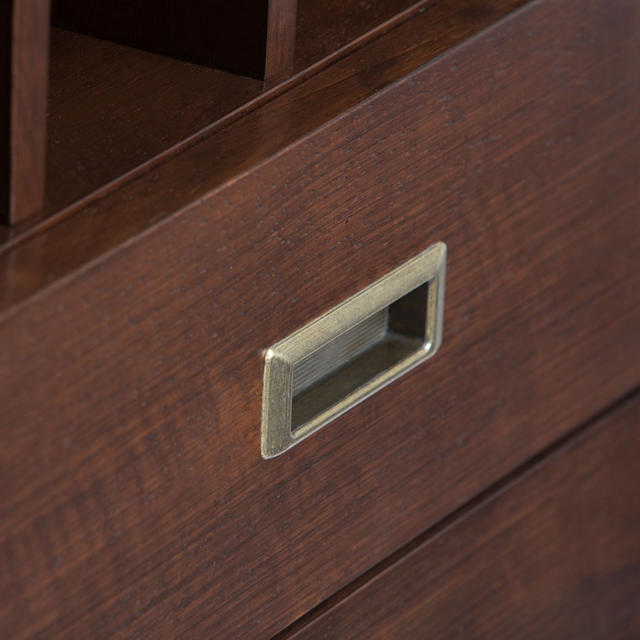 Draper - Sideboard Buffet And Wine Rack - Medium Auburn Brown