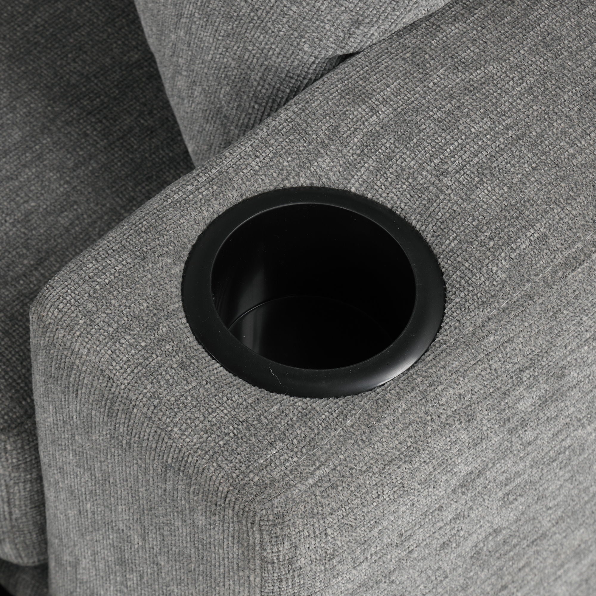 Modern 2 Seater Loveseat Sofa With Pull-Out Bed, Fabric, Built-In USB Ports & Cup Holders