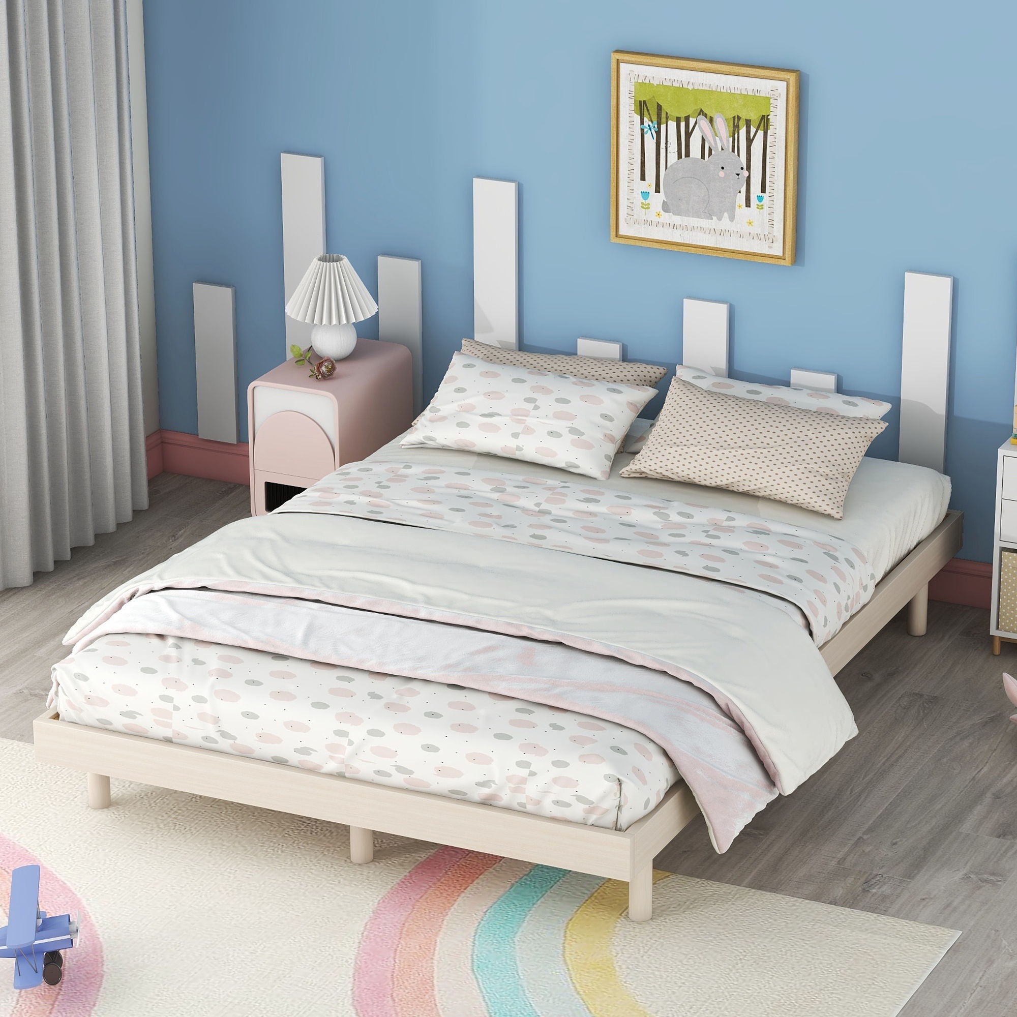 Modern Floating Platform Bed Frame