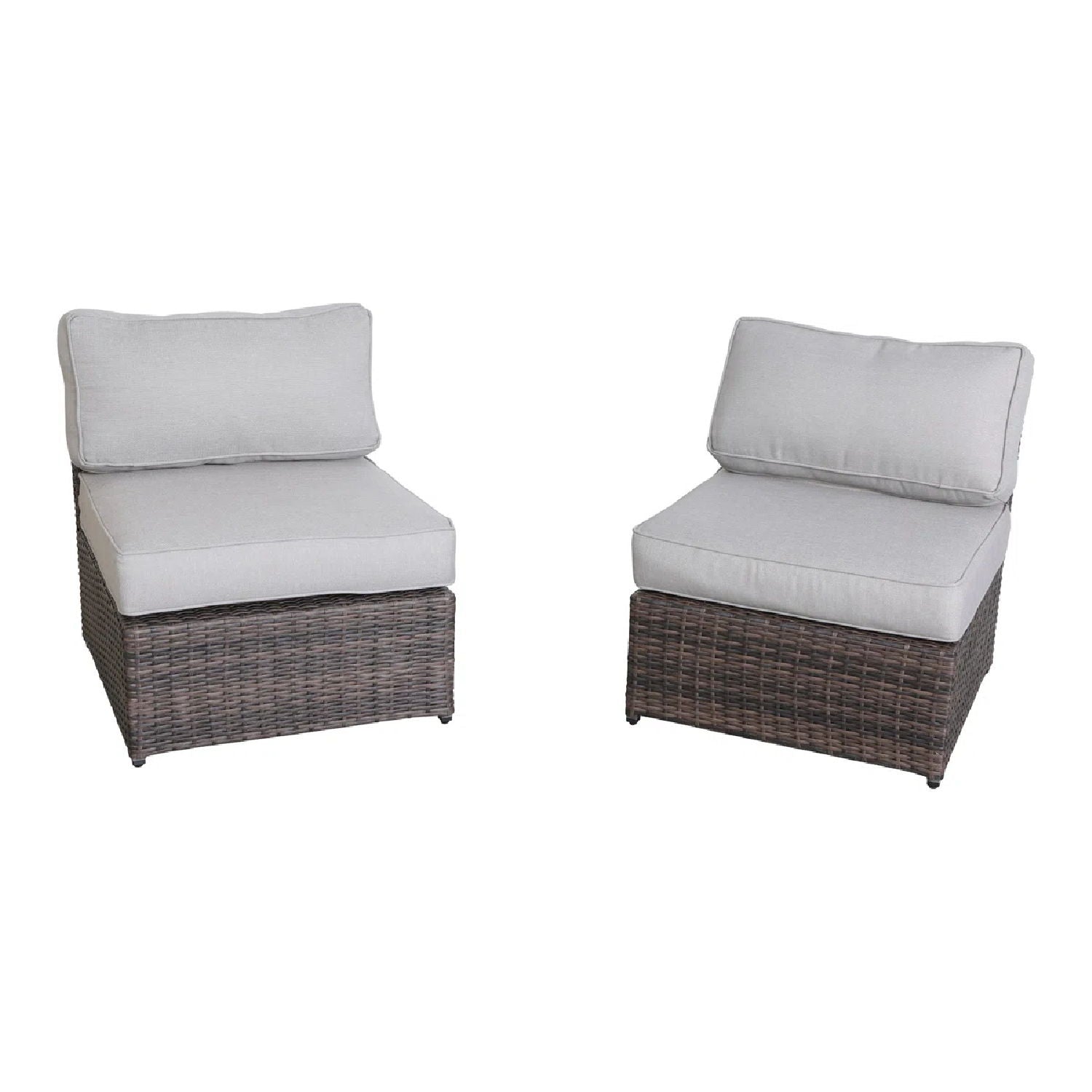Armless Patio Chair With Cushions