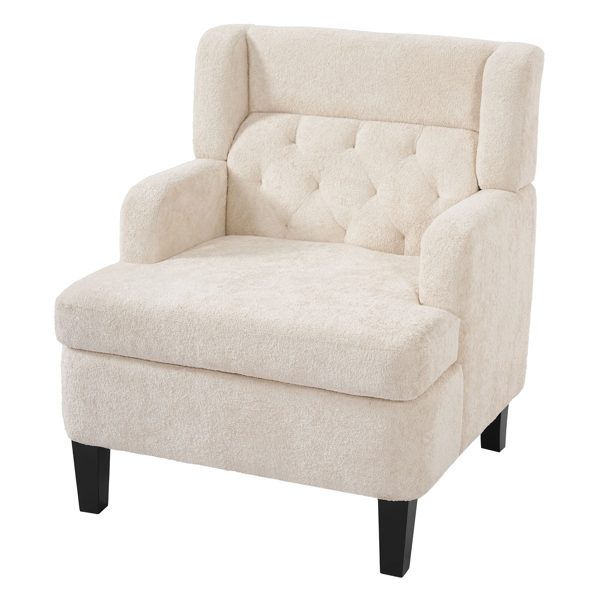 Modern Tufted Upholstered Accent Chair For Living Room