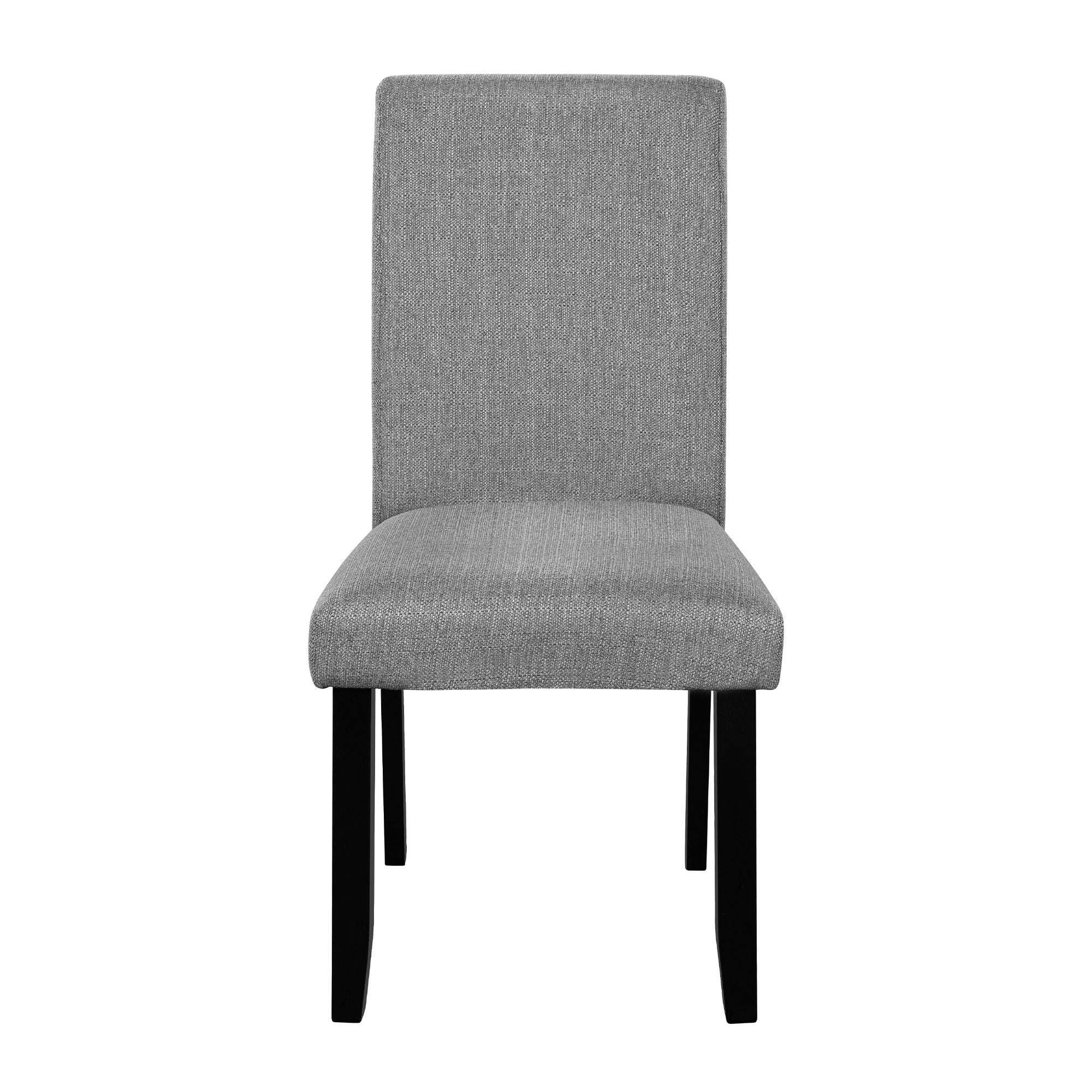 5 Piece Round Dining Table Set, Dining Table And 4 Upholstered Chairs For Dining Room, Kitchen Room, Living Room - White / Gray