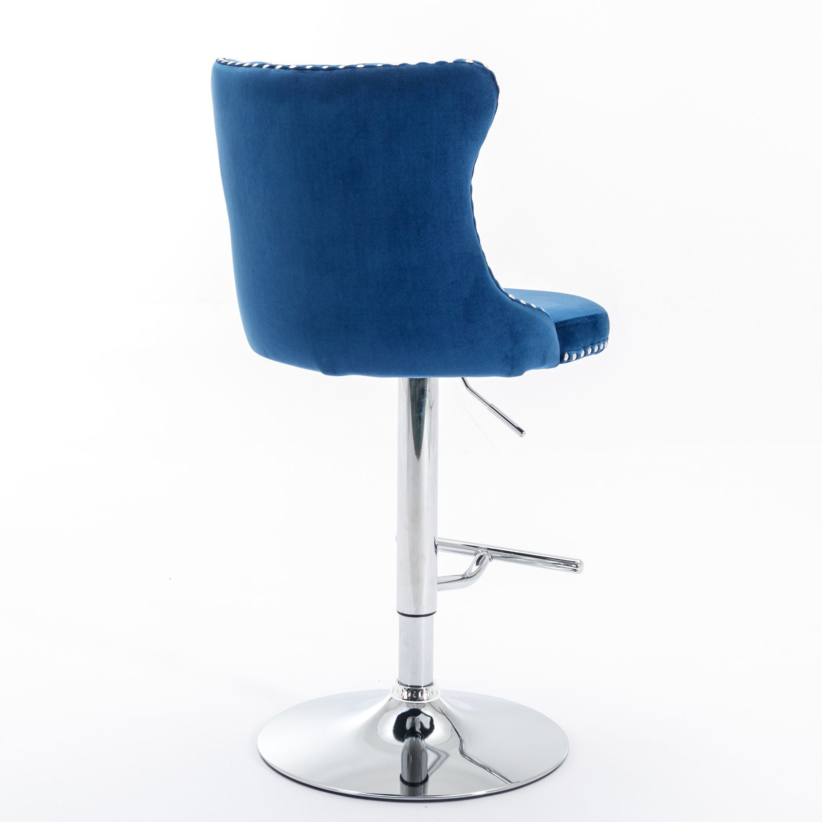 Swivel Barstools Adjusatble Seat Height From 25-33", Modern Upholstered Base Bar Stools With Backs Comfortable Tufted For Home Pub And Kitchen Island (Set of 2)