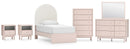 Wistenpine Pink Panel Bedroom Set