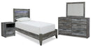 Baystorm Grey Panel Bedroom Set