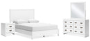 Binterglen White Panel Bedroom Set