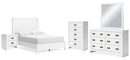 Binterglen White Panel Bedroom Set