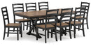 Wildenauer Dining Table and 2 Chairs and Bench