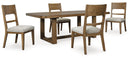 Cabalynn Counter Height Dining Table and Barstools