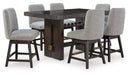 Burkhaus Counter Height Dining Table and 4 Barstools with Storage