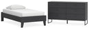 Socalle Twin Panel Headboard with Dresser and Nightstand