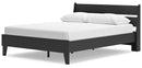 Socalle Panel Bedroom Set Platform Bed with Dresser, Chest and Nightstand Grey