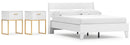 Socalle White or Blue Panel Headboard Bedroom Set