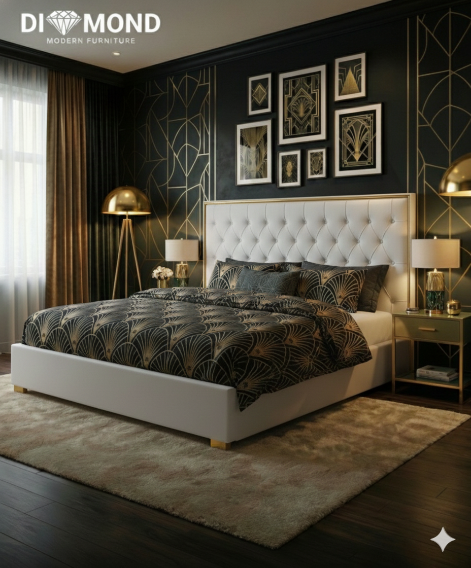 The Aria White Bed frame