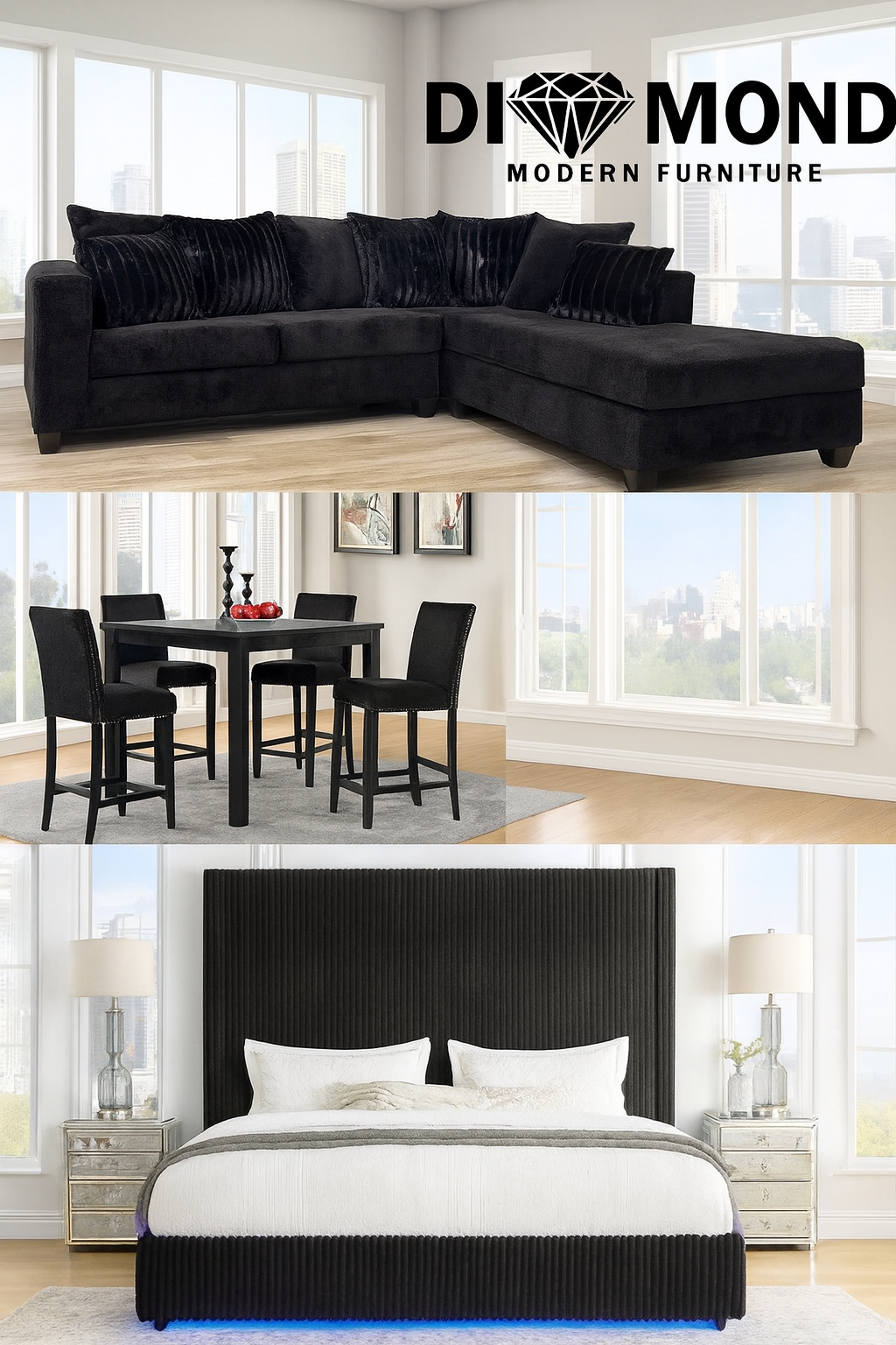 Belinda Black 3 Room package