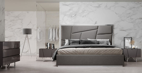 Modrest Chrysler Modern Grey Bedroom Set