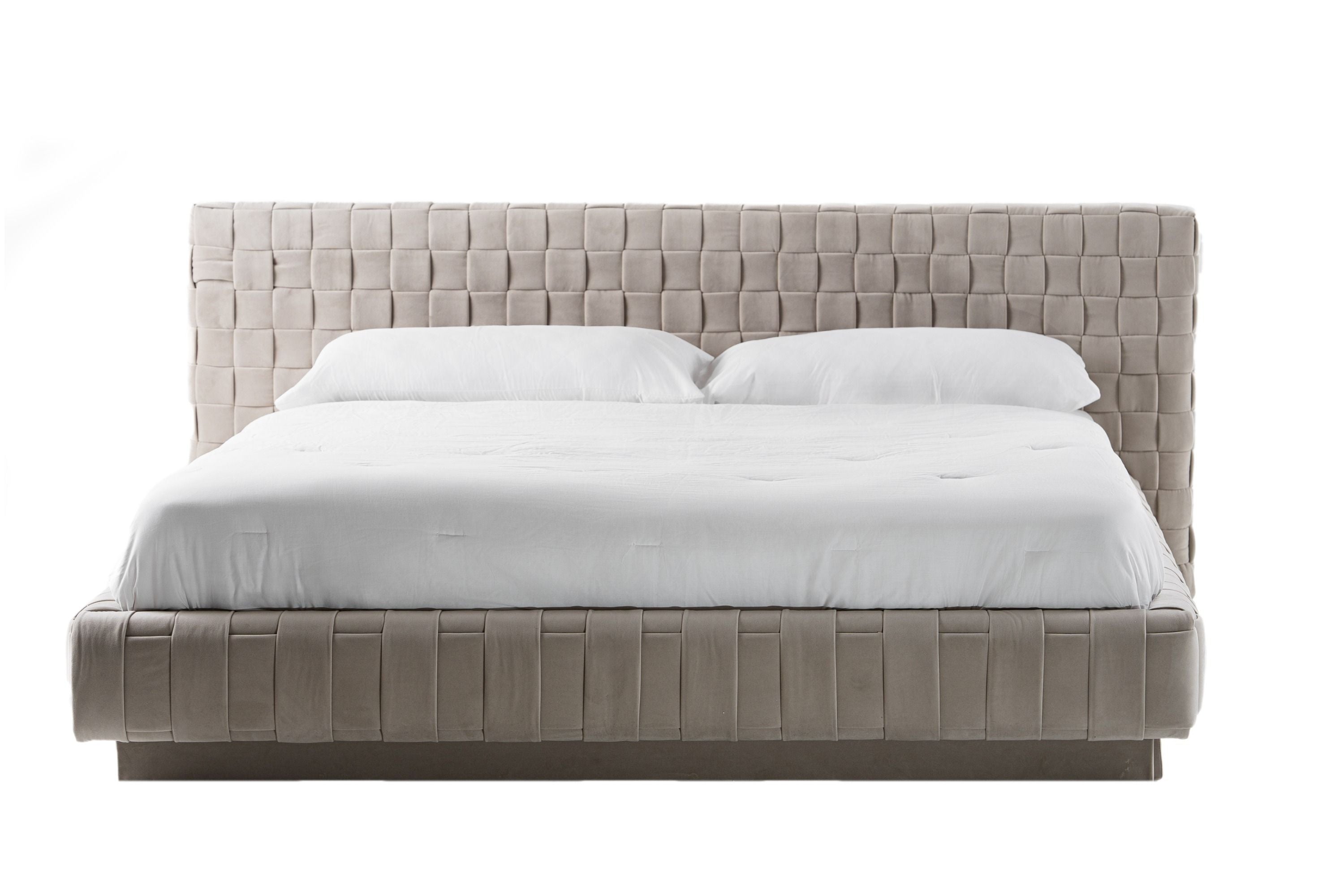 Modrest Concord - Modern Light Grey Velvet Bed