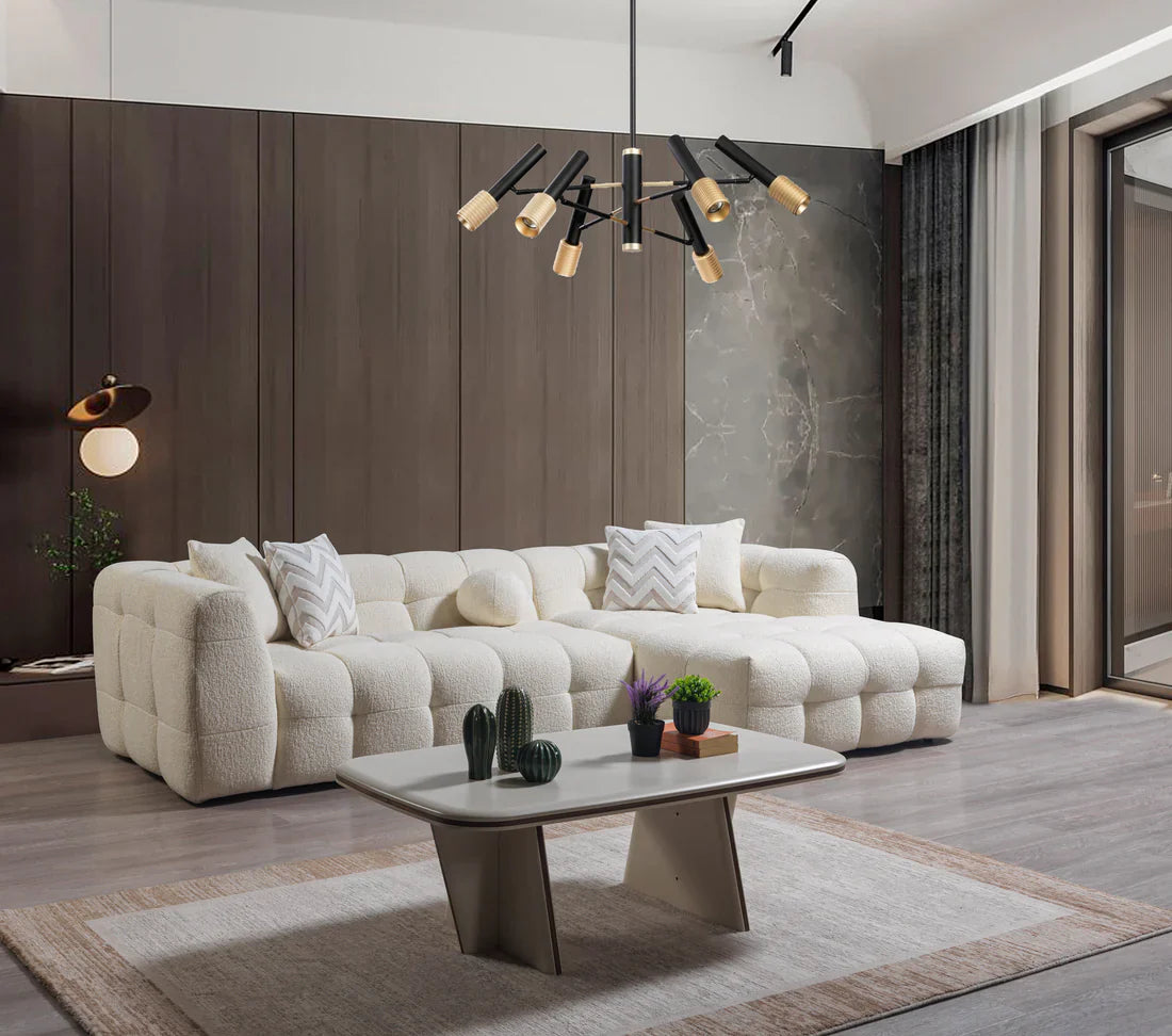 Ivy Ivory Boucle Sectional