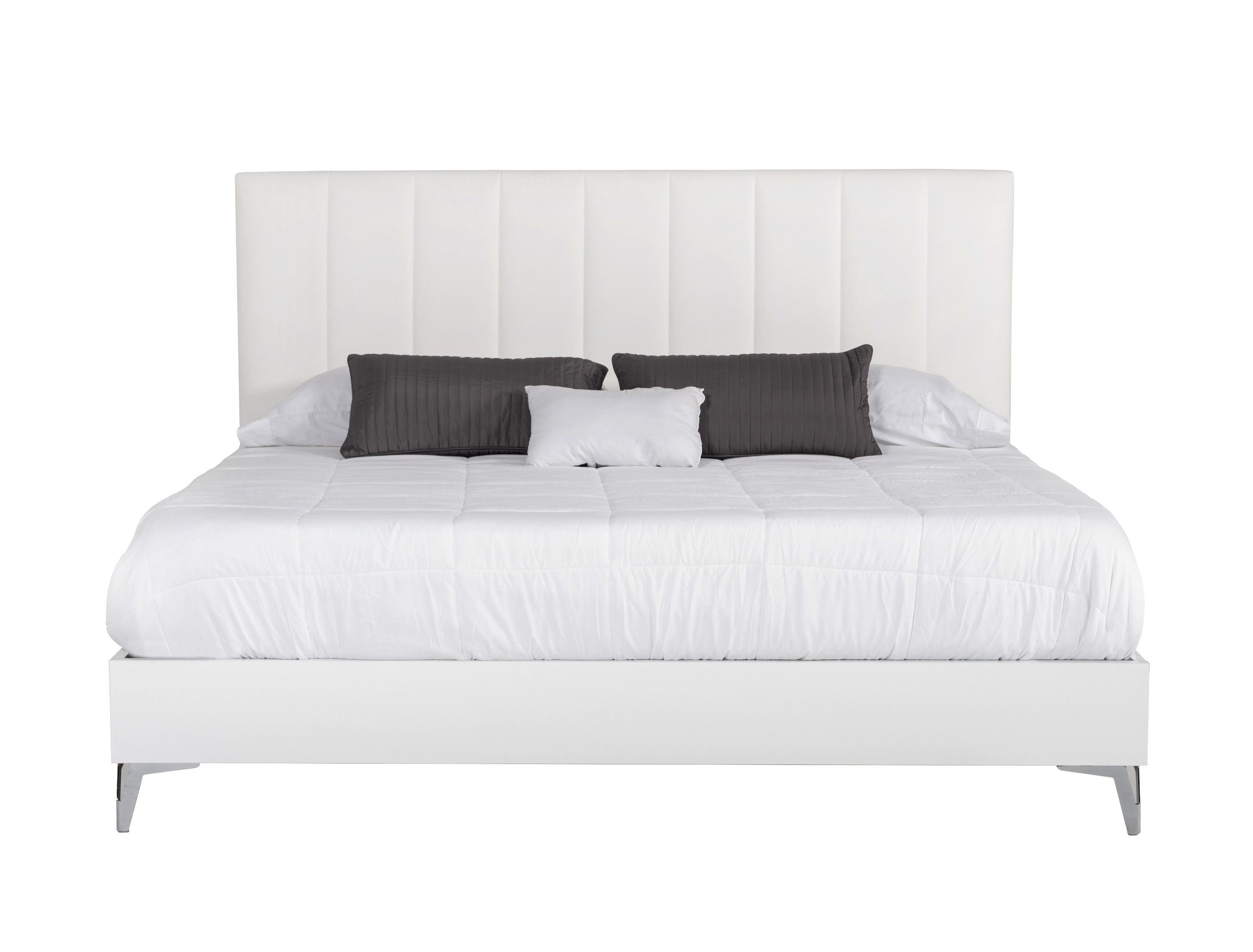 Nova Domus Angela - Italian Modern White Eco Leather Bed