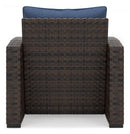 Windglow Outdoor Loveseat and 2 Chairs with Coffee Table