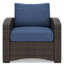Windglow Outdoor Loveseat and 2 Chairs with Coffee Table