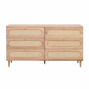 Carmen Cane 6 Drawer Dresser
