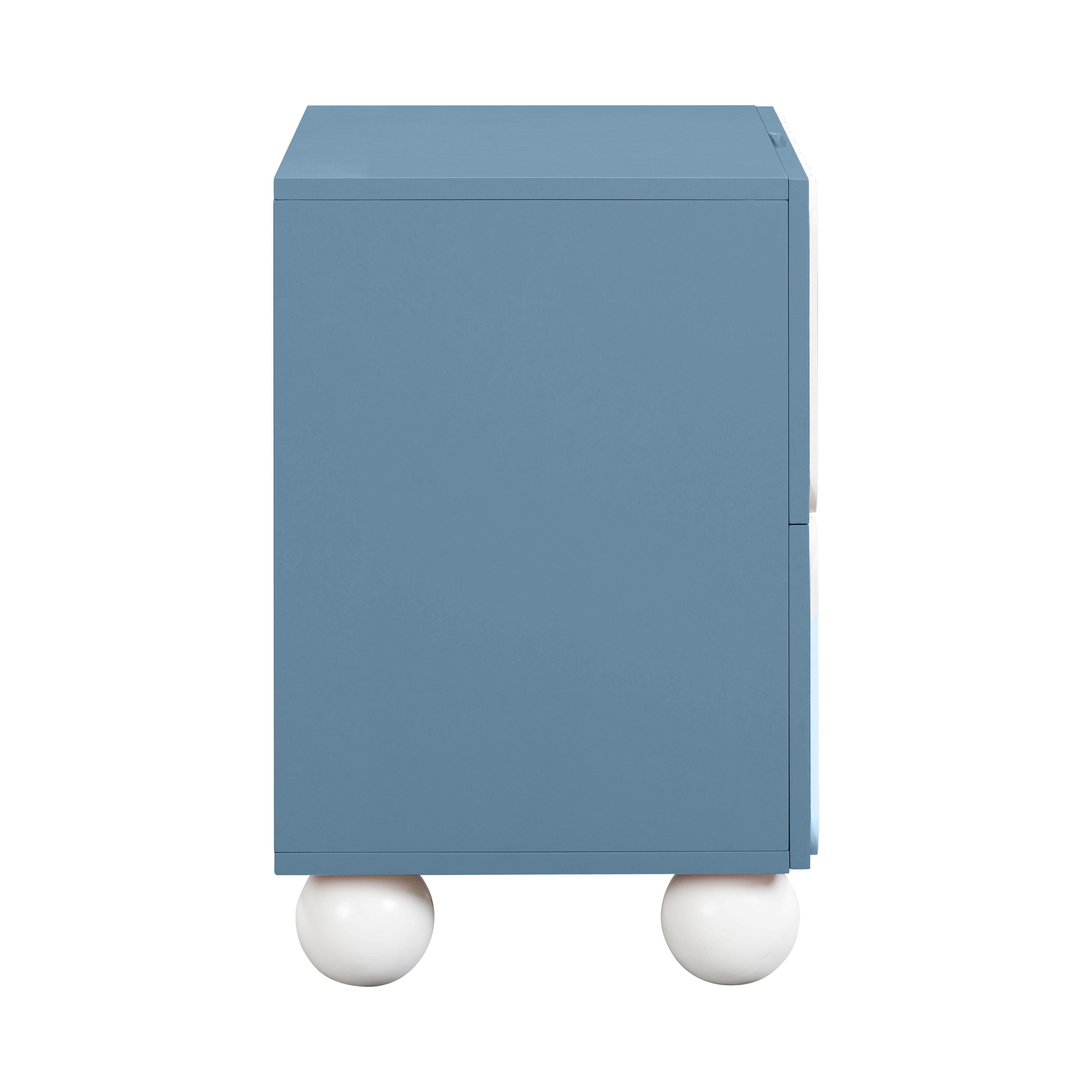 Tori Motif Blue Nightstand