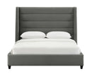 Koah Grey Velvet Bed in King
