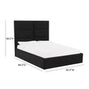 Eliana Black Velvet Queen Bed