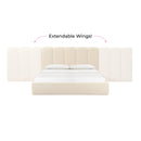 Palani Cream Velvet King Bed