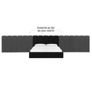 Palani Black Velvet King Bed