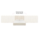 Palani Cream Boucle Queen Bed with Wings