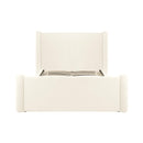 Athara Cream Velvet Queen Bed