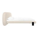 Ophelia Cream Faux Wool King Bed